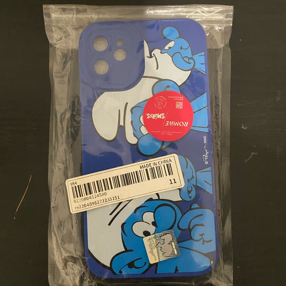 Blue Smurfs Print Phone Case - Compatible Cell Accessory